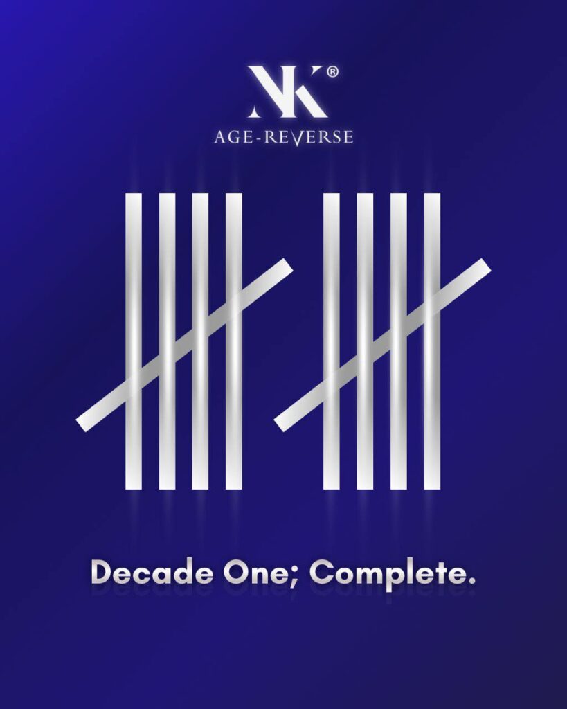 10 tahun. Jutaan kulit. 
Satu misi: Pusing balik masa (Age-Reverse).
Decade One;…