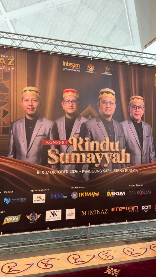 NK Age-Reverse merupakan penaja Konsert Rindu Sumayyah Hijjaz yang akan berlangs…